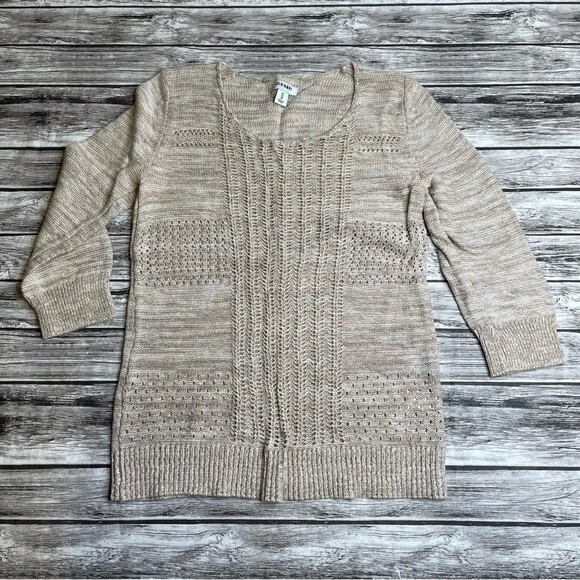 Old Navy Women's 3/4 Length Sleeve Pullover Open Stitch Sweater XS Extra Small - Picture 1 of 9